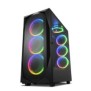 Carcasa sharkoon rev300 no psu expansion slots 8 tempered glass ventilatoare fata 3x 140 mm