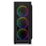 Carcasa sharkoon rgb wave expansion slots 7 tempered glass ventilatoare fata 3x 120 mm spate