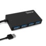 Hub extern spacer porturi usb: usb 3.0 x 4 conectare prin usb 3.0 negru