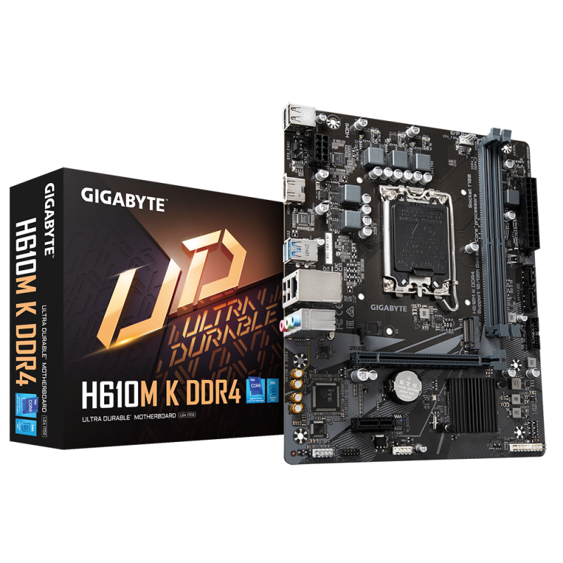 Placa de baza gigabyte h610m k lga 1700 2x ddr4 1x hdmi 1x pcie x16