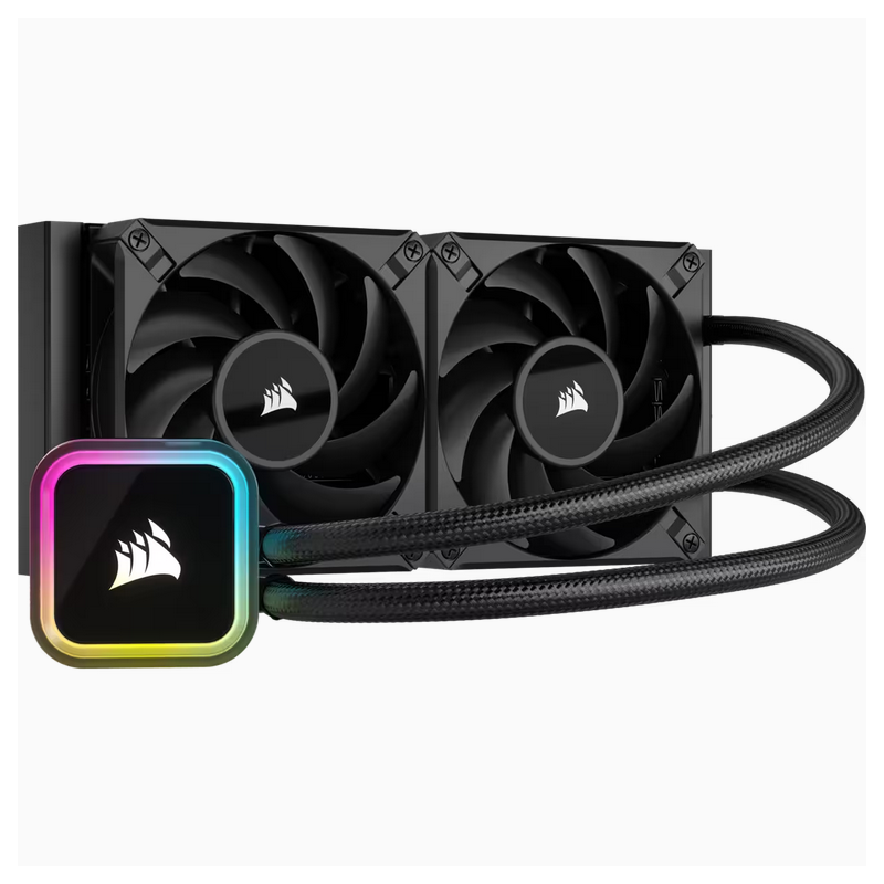 Cooler procesor corsair icue h100i rgb elite negru marime radiator 277x120x27mm 2 ventilatoare rgb viteza