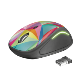 Mouse fara fir trust yvi fx wireless mouse - multicolor  specifications general height of main