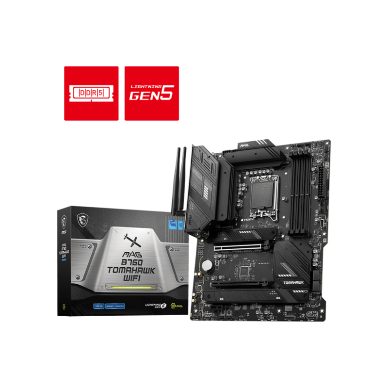 Placa de baza msi mag b760 tomahawk wifi lga1700  specifications model name mag b760 tomahawk