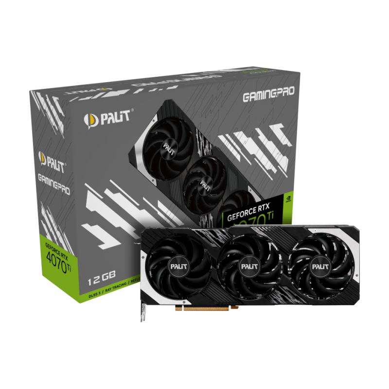 Placa video palit geforce rtx 4070 ti gamingpro 12gb gddr6x 192bit pcie 4.0 1x hdmi