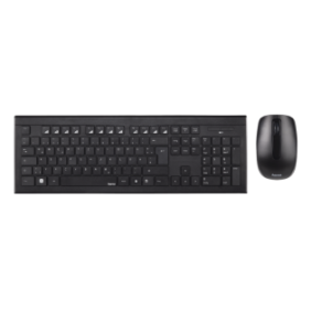 Kit tastatura + mouse hama cortino 105 taste 800/1200/1600 dpi mouse negru