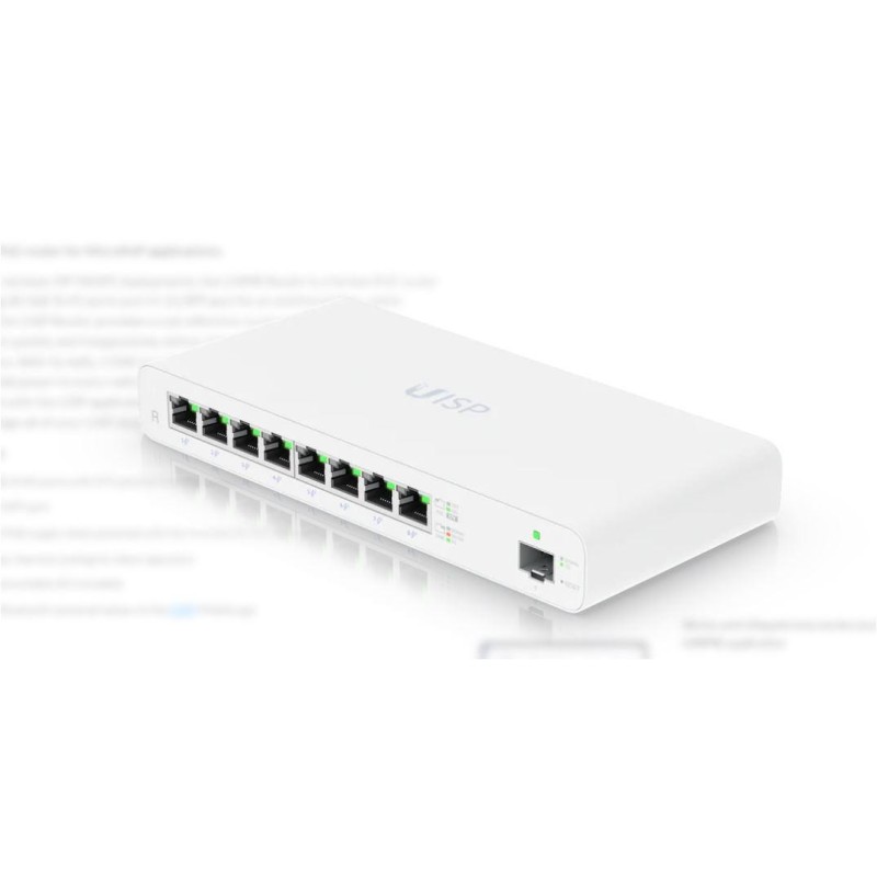 Ubiquiti uisp-r gigabit poe router pentru aplicatii micropop interfata: 8 x 10/1001000 1 x 1g