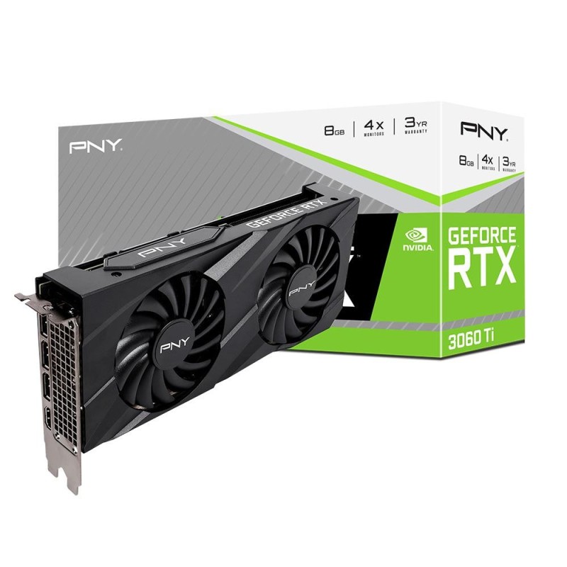 Placa video pny geforce rtx 3060 ti verto dual gddr6 256bit 3x displayport 1x hdmi