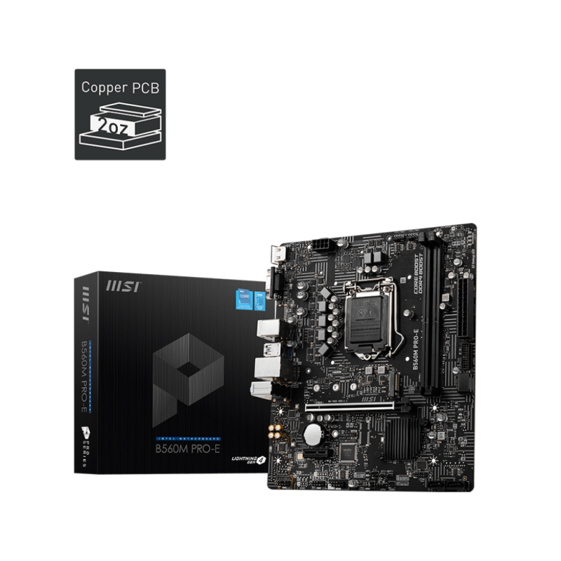 Placa de baza msi b560m pro-e lga1200 ddr4   model name b560m pro-e cpu support supports