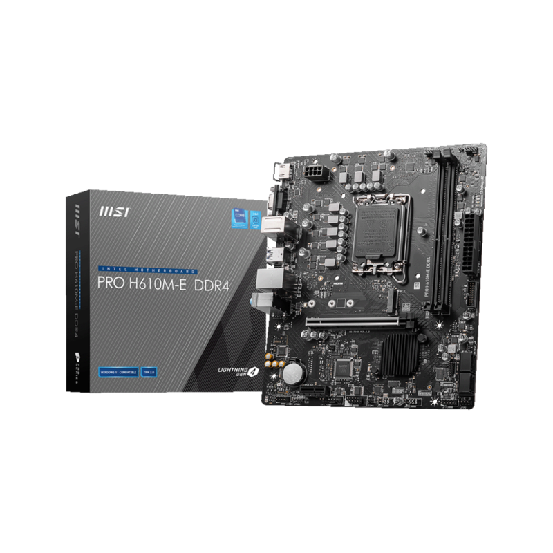 Placa de baza msi pro h610m-e lga1700 ddr4   specifications model name pro h610m-e ddr4 cpu