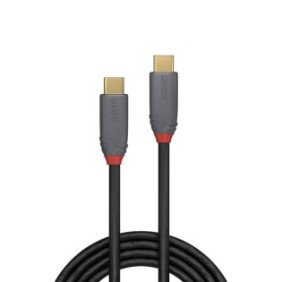 Cablu lindy 1.5m usb 3.2 type c to c cable 20gbps 5a pd anthra line