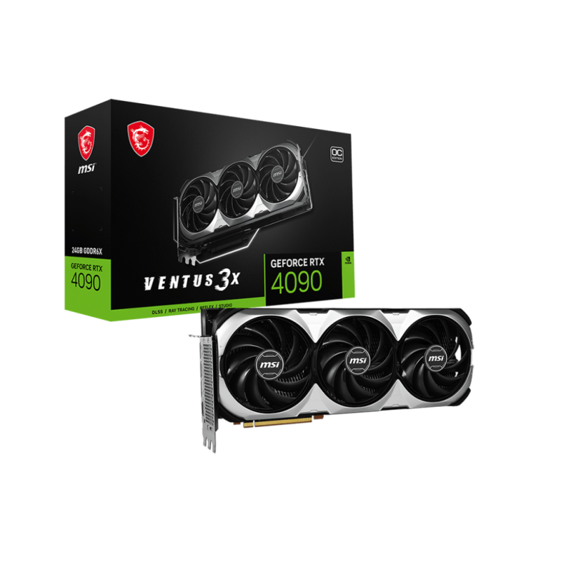 Placa video msi rtx 4090 ventus 3x 24gb oc 384bit gddr6x 2550mhz 3x displayport 1.4a