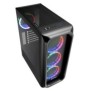 Carcasa sharkoon tk5m rgb no psu expansion slots 7 tempered glass ventilatoare fata 3x 120