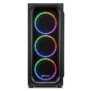 Carcasa sharkoon tk5m rgb no psu expansion slots 7 tempered glass ventilatoare fata 3x 120