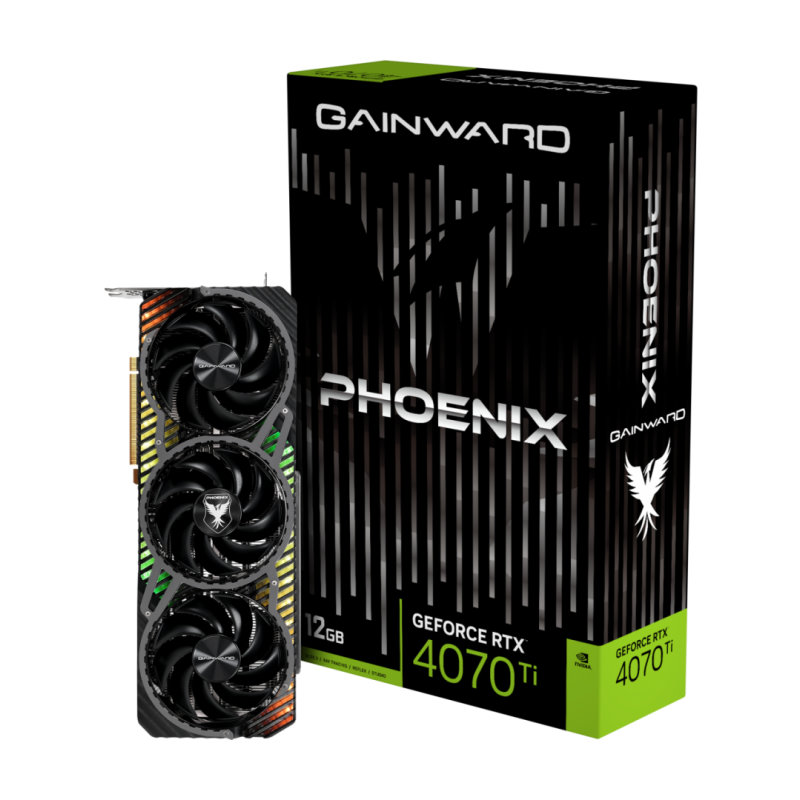 Placa video gainward geforce rtx 4070 ti phoenix 12gb gddr6x 192bit 3x displayport 2610 mhz