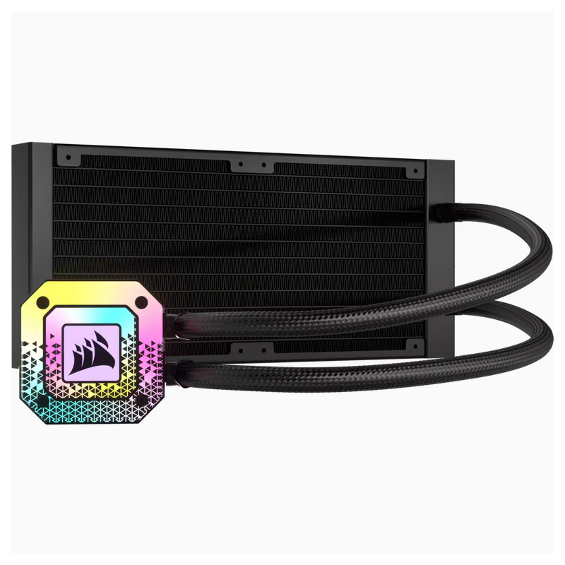 Corsair cpu cooler h100i elite capellix xt liquid  cold plate material copper radiator material aluminum