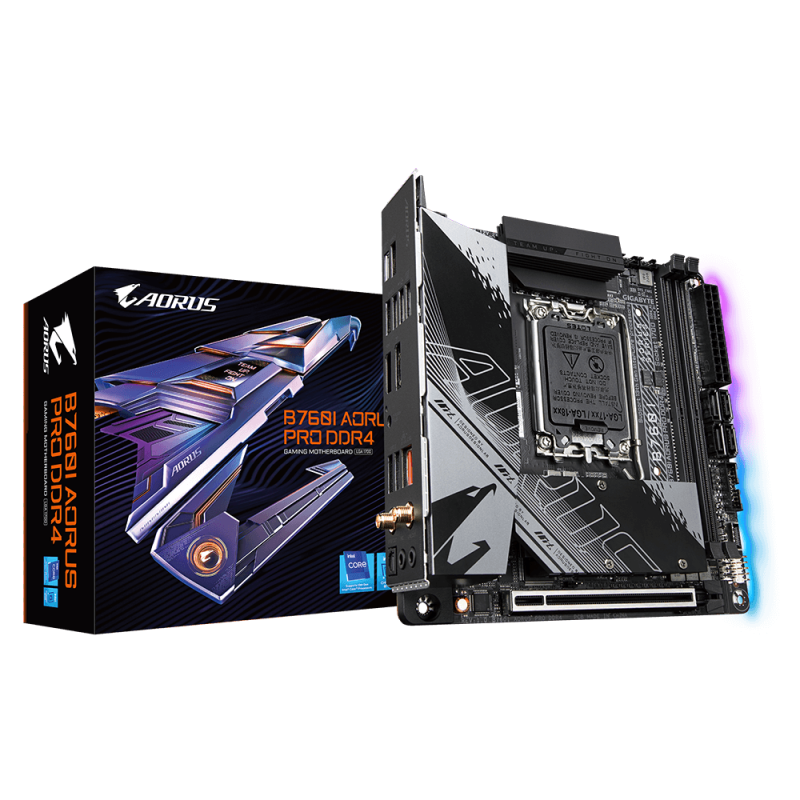 Placa de baza gigabyte b760i aorus pro lga1700 2x ddr4 1x hdmi 1x displayport 1x