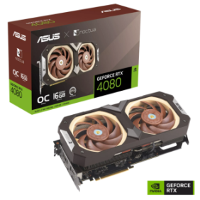 Placa video asus geforce rtx 4080 oc 16gb noctua gddr6x 256bit clock speed 2596mhz 2x