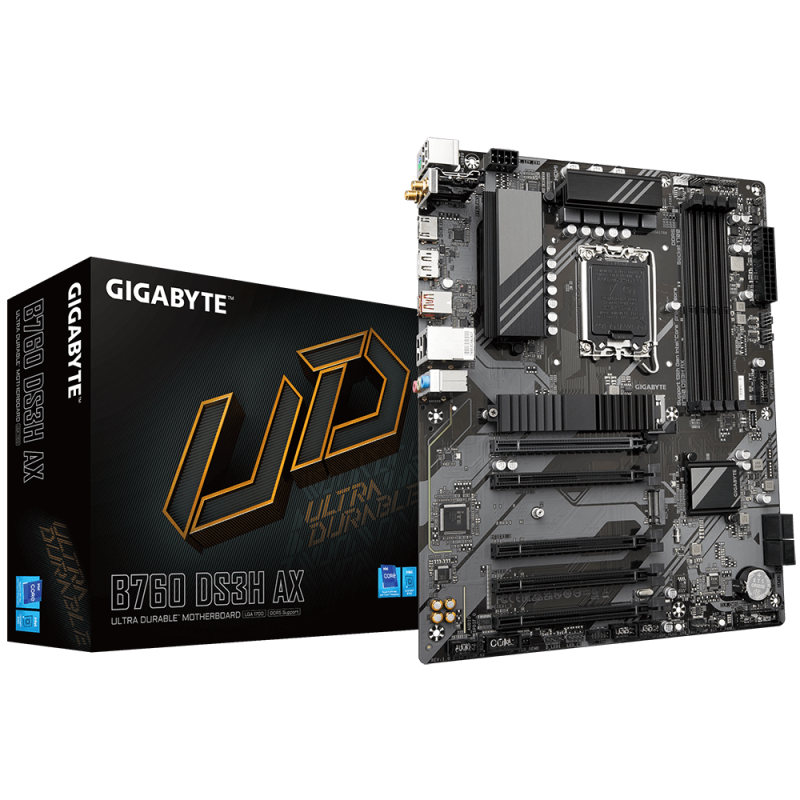 Placa de baza gigabyte b760 ds3h ax lga1700 4x ddr5 7600mhz 1x hdmi 1x displayport