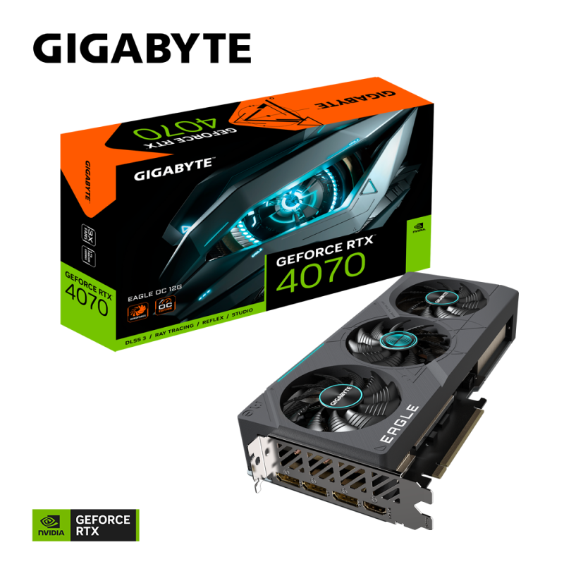 Placa video gigabyte geforce rtx 4070 eagle oc 12gb