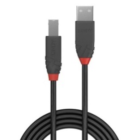 Cablu lindy 0.2m usb 2.0 tip a la tip b suporta viteze de transfer de
