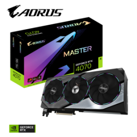 Placa video gigabyte aorus geforce rtx 4070 master 12g 3x displayport 1x hdmi 12gb gddr6x