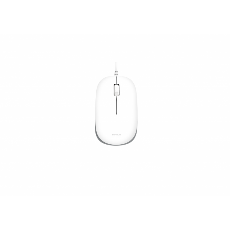 Mouse serioux cu fir optic noblesse 9800m 1000dpi alb-gri ambidextru blister cablu 1.6m usb