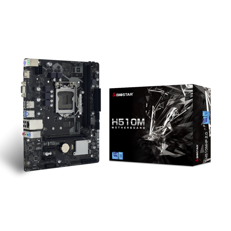 Placa de baza biostar h510mhp 2.0 lga1200 2x ddr4 3200mhz 1x pcie 4.0 x16 2x