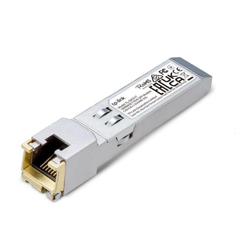 Modul sfp tp-link 1000base-t rj45 tl-sm331t standarde si protocoale: ieee 802.3-2002 lungime max cablu: 100m