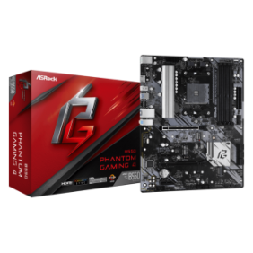 Placa de baza asrock b550 phantom gaming 4 am4 4x ddr4 2x pcie x16 2x