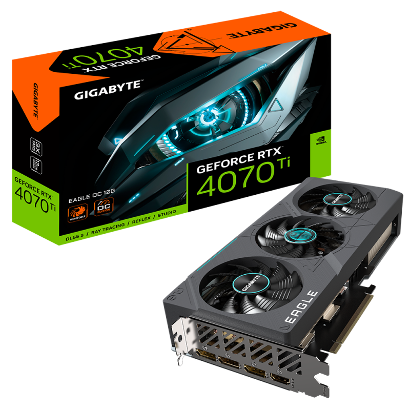 Placa video gigabyte geforce rtx 4070 ti eagle oc 12gb rev2