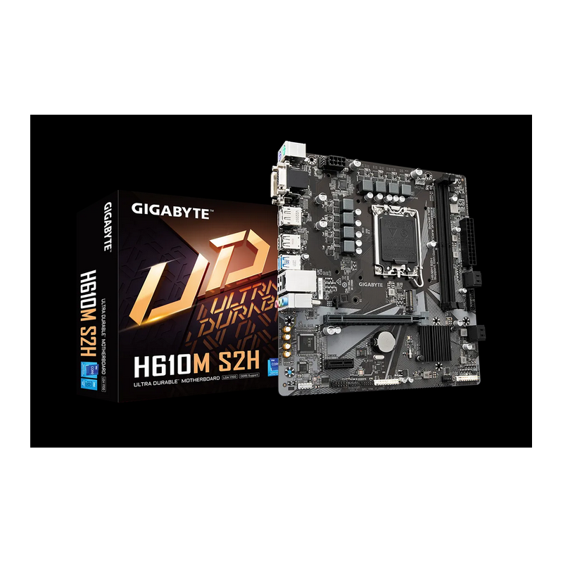 Placa de baza gigabyte h610m s2h lga1700 2x ddr5 1x d-sub 1x dvi-d 1x hdmi