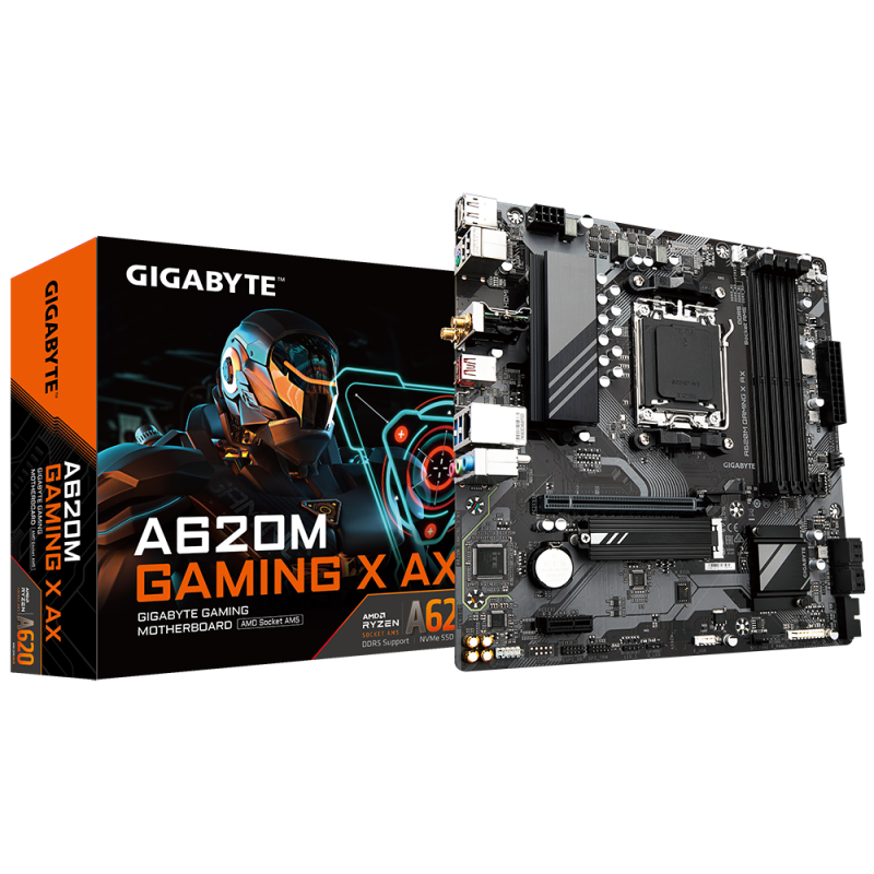 Placa de baza gigabyte a620m gaming x ax am5 4x ddr5 1x displayport 1x hdmi