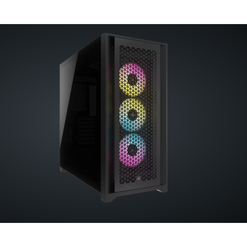 Carcasa corsair icue 5000d rgb airflow mid tower atx 3 ventilatoare incluse 120mm 4x 3.5