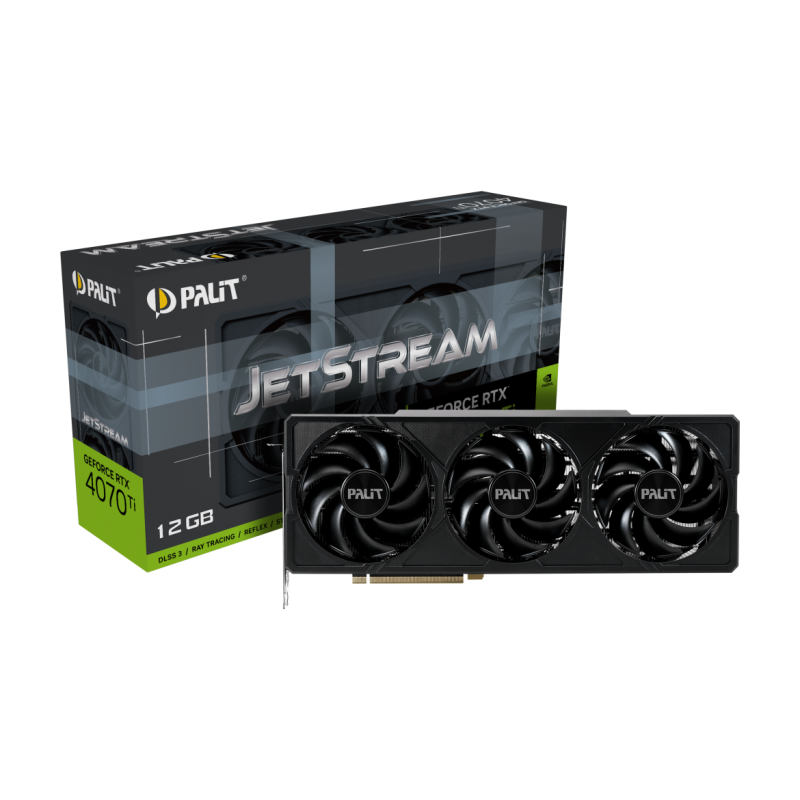 Placa video palit geforce rtx 4070 ti jetstream 12gb gddr6x 192bit 2610 mhz boost clock