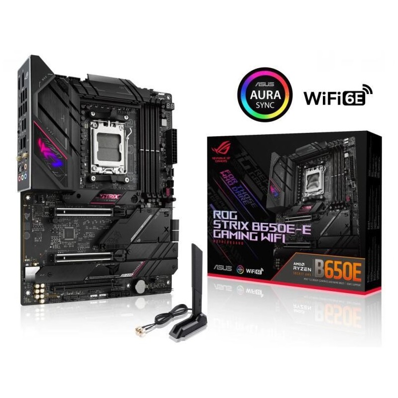 Placa de baza asus rog strix b650e-f am5 wifi 4x ddr5 1x displayport 1x hdmi