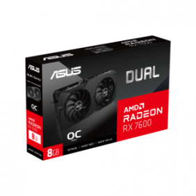 Placa video asus dual radeon rx7600 oc 8gb gddr6 128bit 1x hdmi 2.1 3x displayport