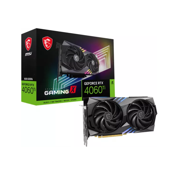 Placa video msi geforce rtx 4060ti gaming x 8gb gddr6 128bit 3x displayport 1.4a 1x