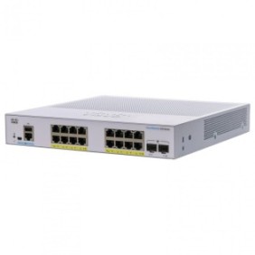 Switch  cisco cbs250-16p-2g 16 porturi 10/100/1000 2 x sfp poe 120w buffer: 1.5 mb flash