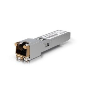 Ubiquiti 10g sfp+ to 10/5/2.5gbe rj45 module uacc-cm-rj45-mg conector: rj45 data rate: 10gbe/5gbe/2.5gbe/1gbe consum max: