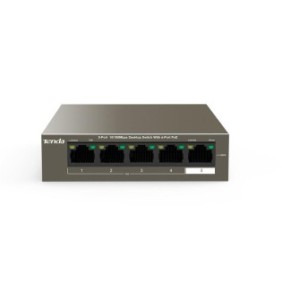 Tenda switch tef1105p-4-38w 5-port 10/100mbps 4-porturi poe standarde de retea:  ieee 802.3、 ieee 802.3u、ieee 802.3x、