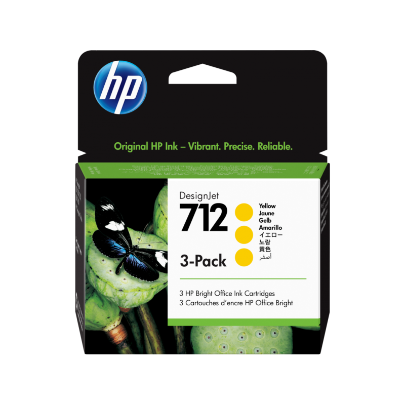 Hp 3ed79a yellow inkjet cartridge 3-pack 29ml pentru: designjet t210 t230 t250 t630 t650.