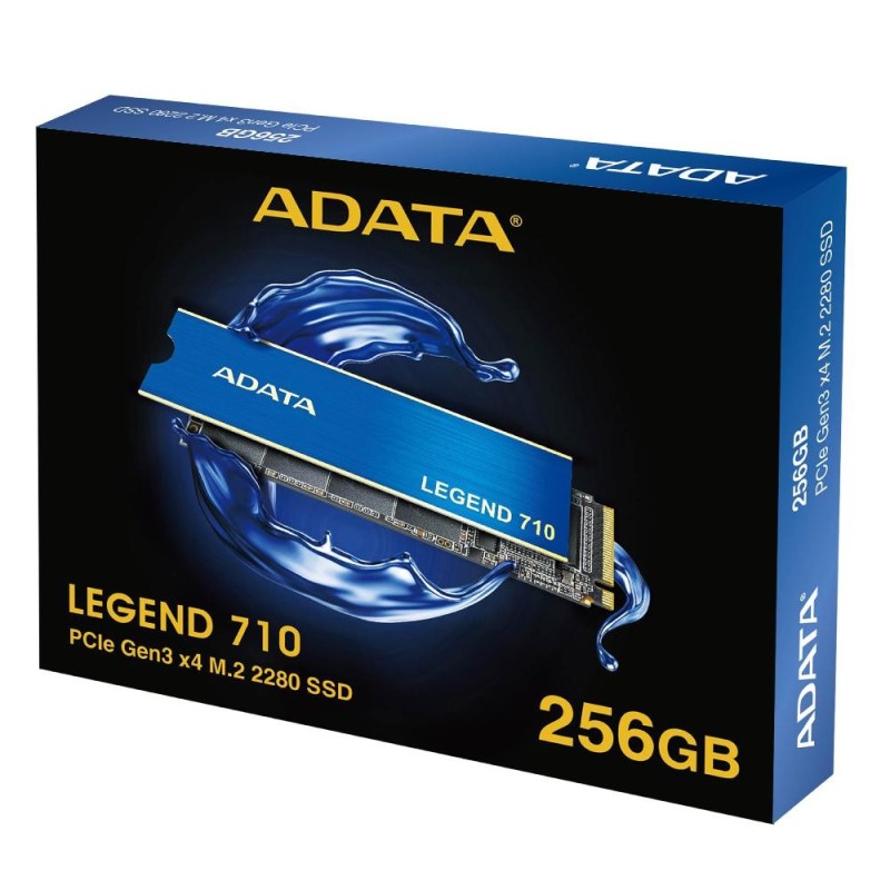 Ssd adata legend 710 256gb m.2 2280 pcie gen3x4 nvme r/w speed 2400mbs/1800mbs