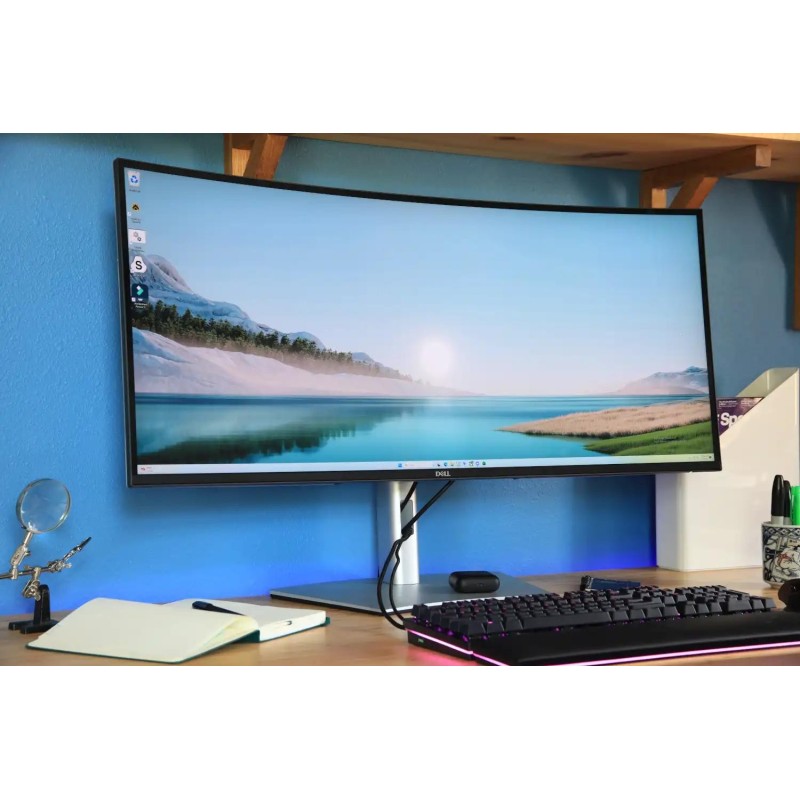 Monitor dell 38'' u3824dw curved usb-c 95.29 cm maximum preset resolution: 3840 x 1600 at