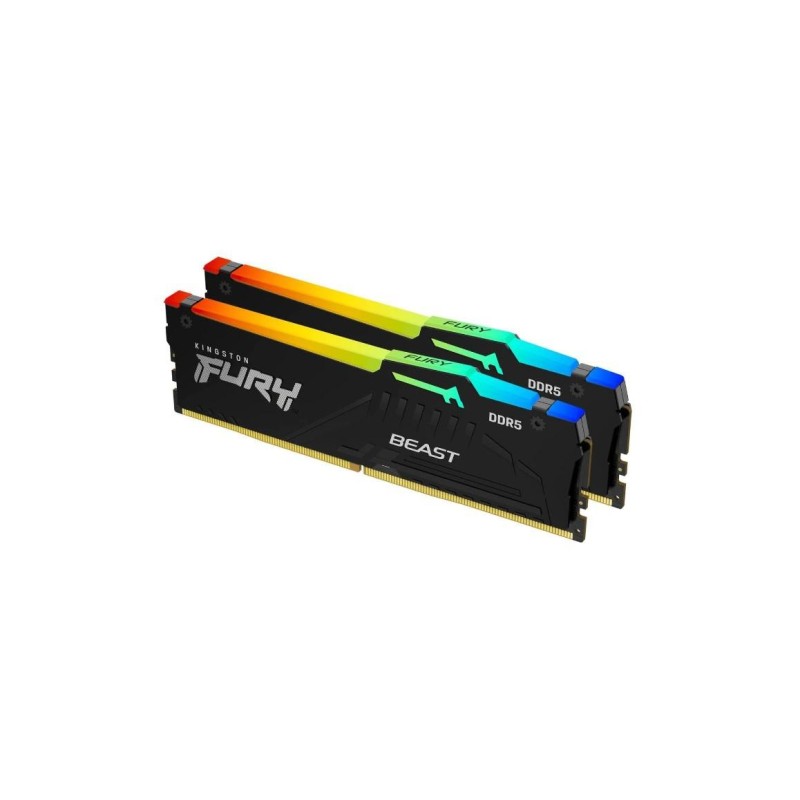 Memorie ram kingston dimm ddr5 64gb 6000mhz cl40 1.35v fury beast kit of 2 rgb