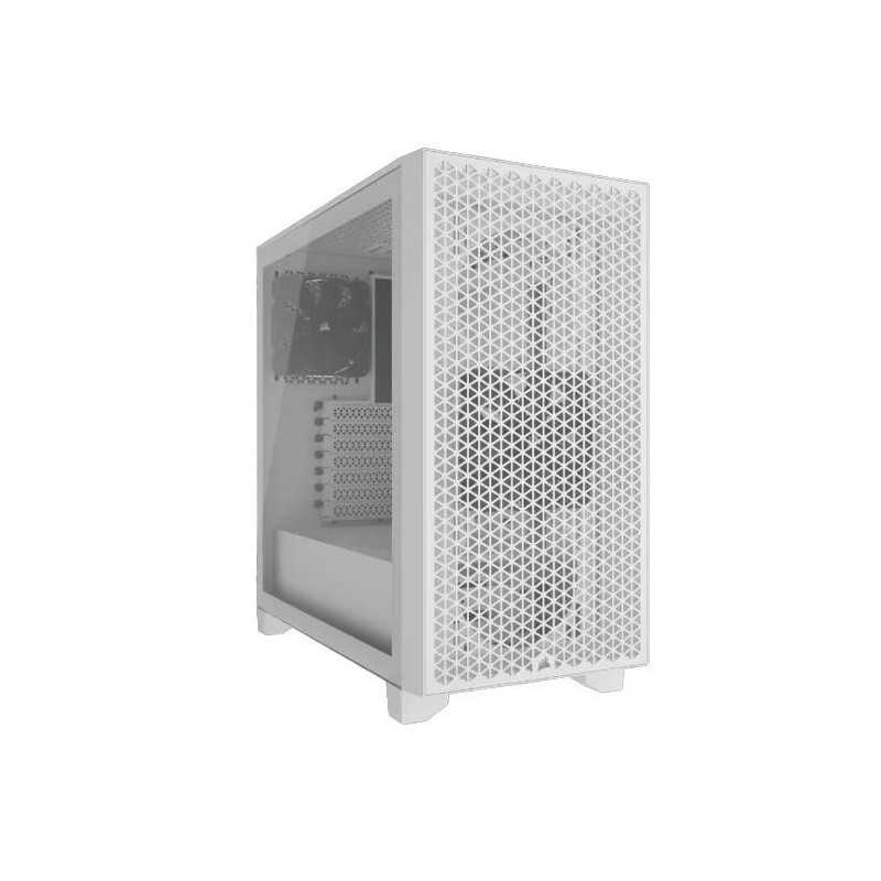 Carcasa corsair 3000d airflow mid-tower tempered glass white