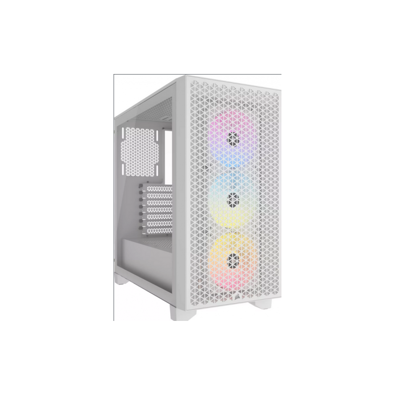 Carcasa corsair 3000d rgb mid-tower atx fara sursa 3 ventilatoare ar120 rgb series incluse alb