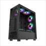 Carcasa v3-a(atx) negru f&l side panel: tempered glass f1 12cm ventilator 4pin(molex) (3 panou fata