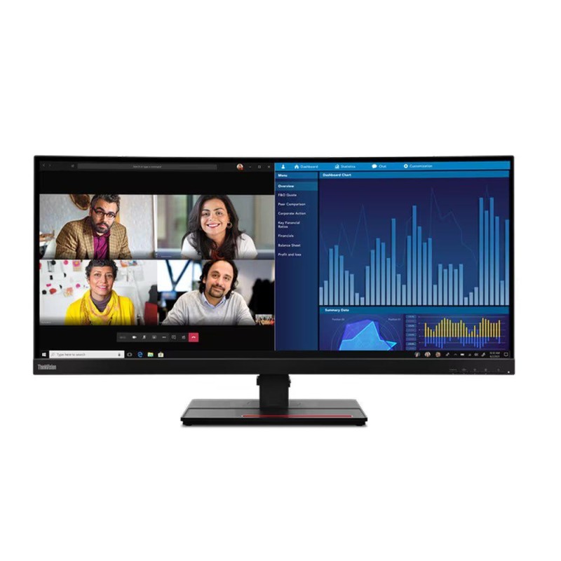 Monitor  lenovo thinkvision p34w-20 34.14 ips uwqhd (3440x1440) 21:9 brightness: 300 cd/m² contrast ratio: 1000:1