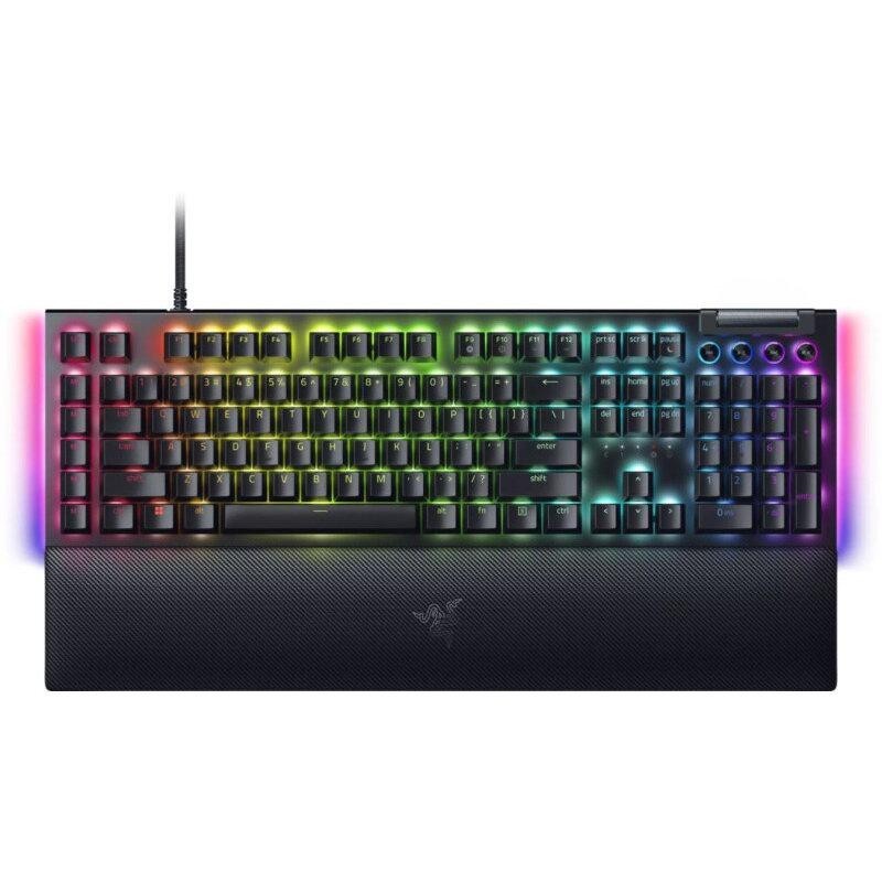 Tastatura mecanica gaming blackwidow v4 (green switch) taste abs layout us iluminare rgb cu 6