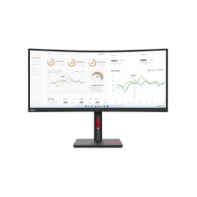 Monitor lenovo thinkvision t34w-30 34 (3440x1440) wled anti-glare curvature: 1500r speakers: modular soundbar support view